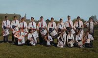 Drumband Koninginnedag 1957 AI Enhanced